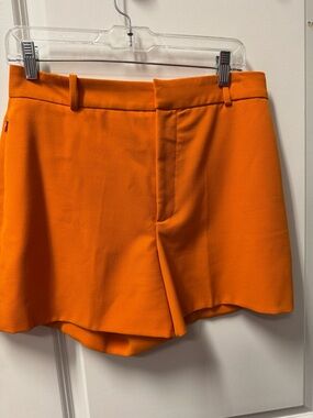Frame High Waist Orange Shorts